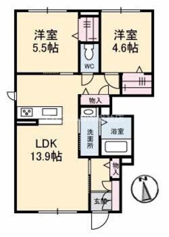 間取図 シャーメゾン葦高