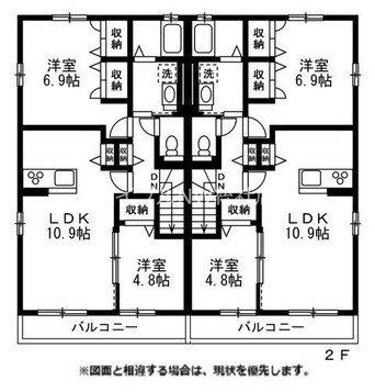間取図 仮）総社市駅南AP1