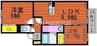 サントピア井尻野 2LDKの間取り