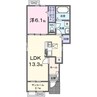 アゴーラ　Ｂ棟 1LDKの間取り
