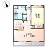 ソレイユ鉄屋 1LDKの間取り
