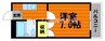 マンションハピネス 1Kの間取り
