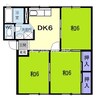 アブニール吉富　Ｃ 3DKの間取り