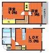 カーサ・フェリーチェ　C棟 2LDKの間取り