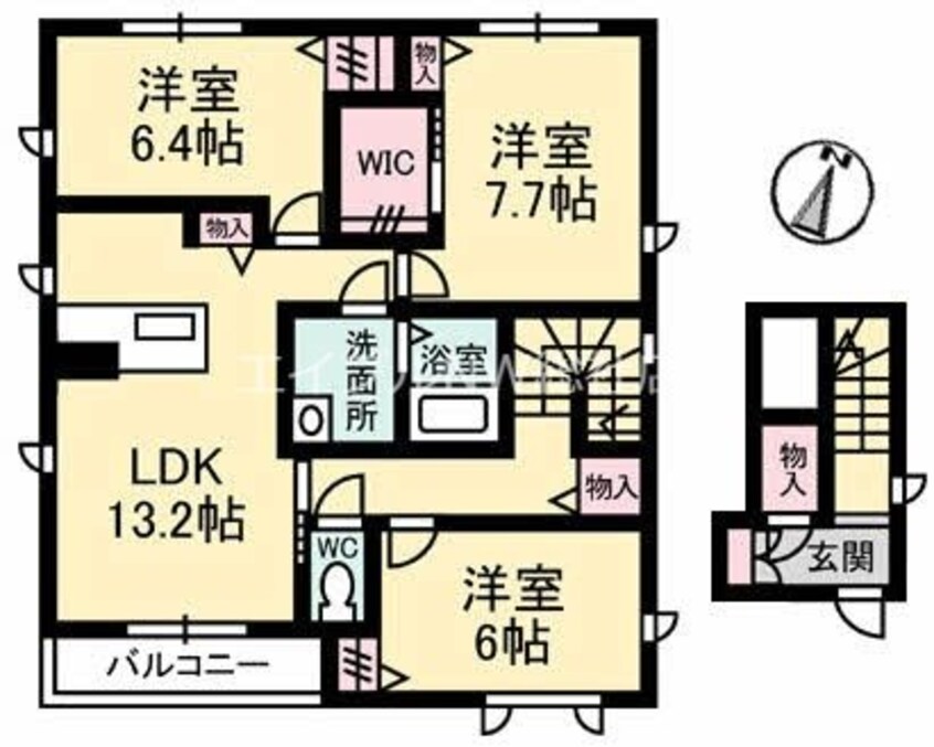 間取図 ラ・テール　A棟