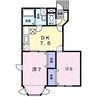 メゾンセレッソＣ 2DKの間取り