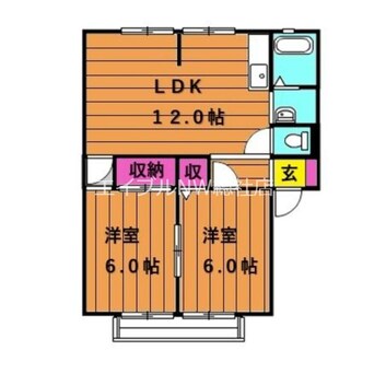 間取図 サンビレッジ船穂Ａ棟