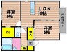 エバーグリーンオーク　Ａ棟 2LDKの間取り