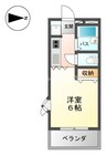 エスポワール老松 1Kの間取り