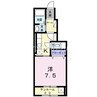 サンフラワーＫ 1Kの間取り