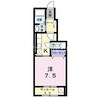サンフラワーＫ 1Kの間取り