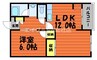 藤ライフ 1LDKの間取り