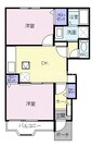 レジデンス阿賀崎 2DKの間取り