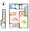 クレール 1LDKの間取り