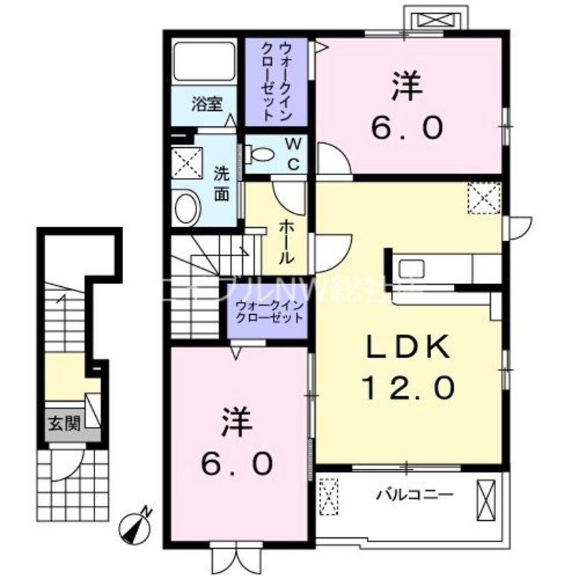 間取図 ワルド　プラッツ　Ｂ