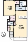 グラム 1LDKの間取り