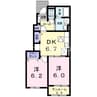 アルタＢ 2DKの間取り