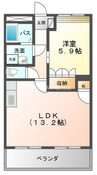ドリームウイング 1LDKの間取り