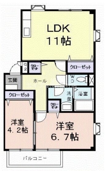 間取図 ハーベストコートＤ