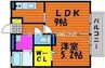荘 1LDKの間取り