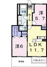 グラン・ク－ル　Ａ 2LDKの間取り