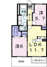 グラン・ク－ル　Ａ 2LDKの間取り