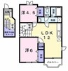 クレストール山崎 2LDKの間取り