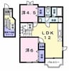 クレストール山崎 2LDKの間取り