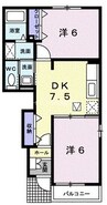 スターレジデンス 2DKの間取り