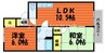 セレーノ岡本　A棟 2LDKの間取り