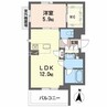 ビィアン　アテリア 1LDKの間取り