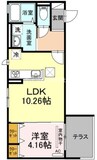 ルナⅣ 1LDKの間取り