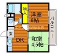 高見ハイツBの間取図