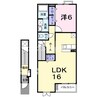 シェソワ　Ｂ 1LDKの間取り