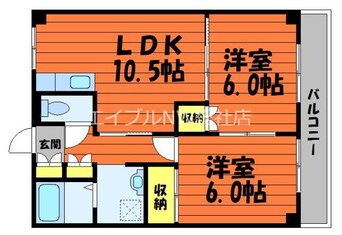 間取図 ビューハイツ吉備路
