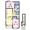 プラシード・Ｔ 2LDKの間取り