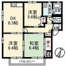 ペルレ　Ｂ棟 3DKの間取り
