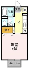 オアーゼ 1Kの間取り