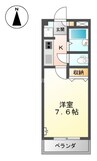 レジデンス松原 1Kの間取り