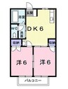 ニューシティ小野Ｂ 2DKの間取り