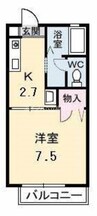ディア　エスタ　Ｃ棟 1Kの間取り