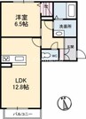 セナール　ド　ソル 1LDKの間取り