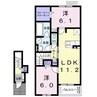 グラン・ソレイユ　Ａ棟 2LDKの間取り