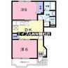 アビターレＢ 2DKの間取り