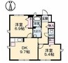 トリアス　Ａ棟 2DKの間取り