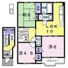 スクエア・アヴニ－ル 3LDKの間取り