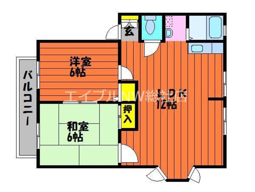 間取図 サンビレッジ吉備路　Ｂ棟