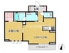 エクセレンテ 1LDKの間取り