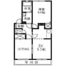 ラヴィーヌ金光　A 2DKの間取り
