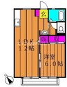 パナハイツ総社M 1LDKの間取り